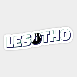 Lesotho Vintage style retro souvenir Sticker